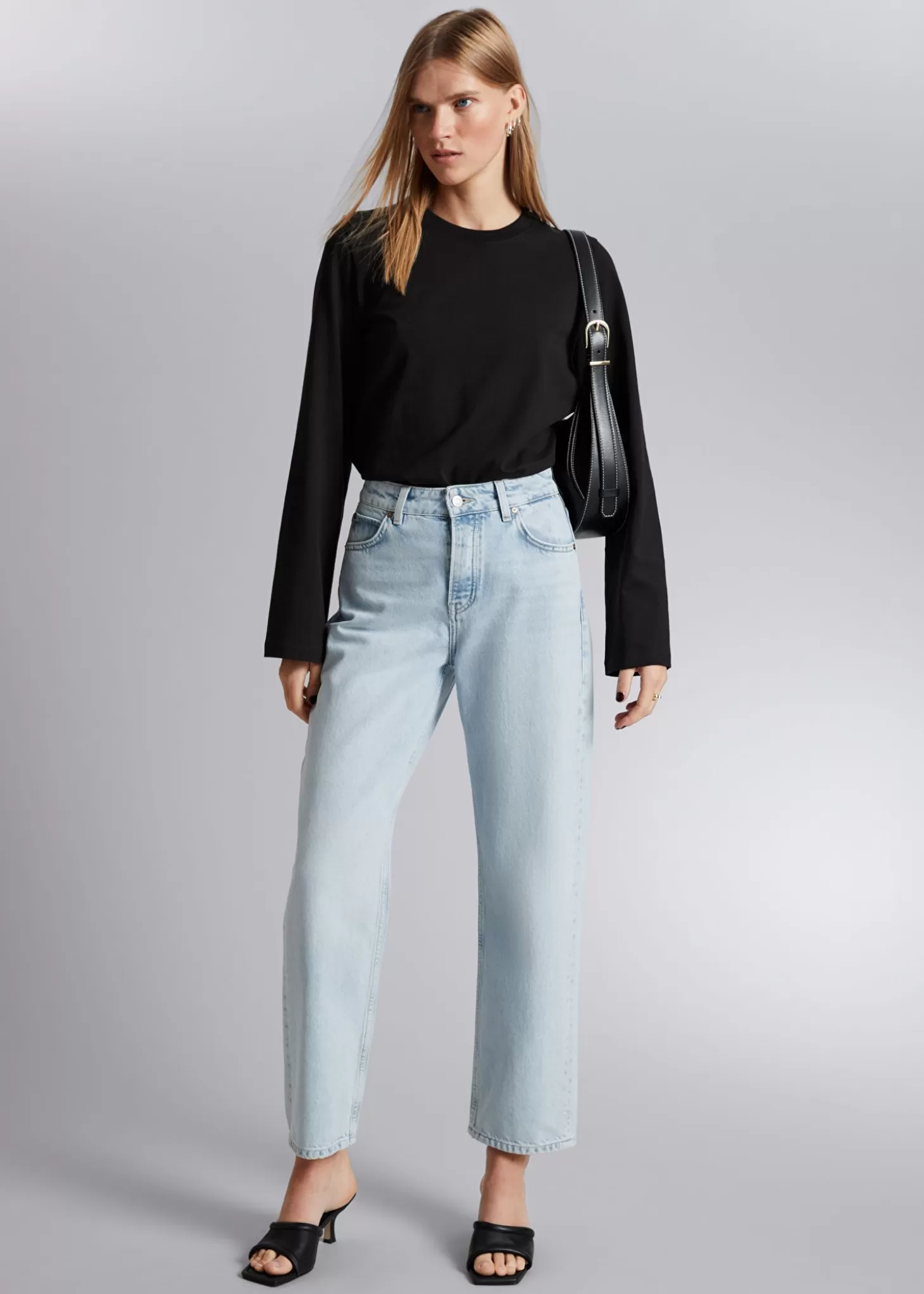 Denim*& Other Stories Avslappet Jersey-Topp Svart