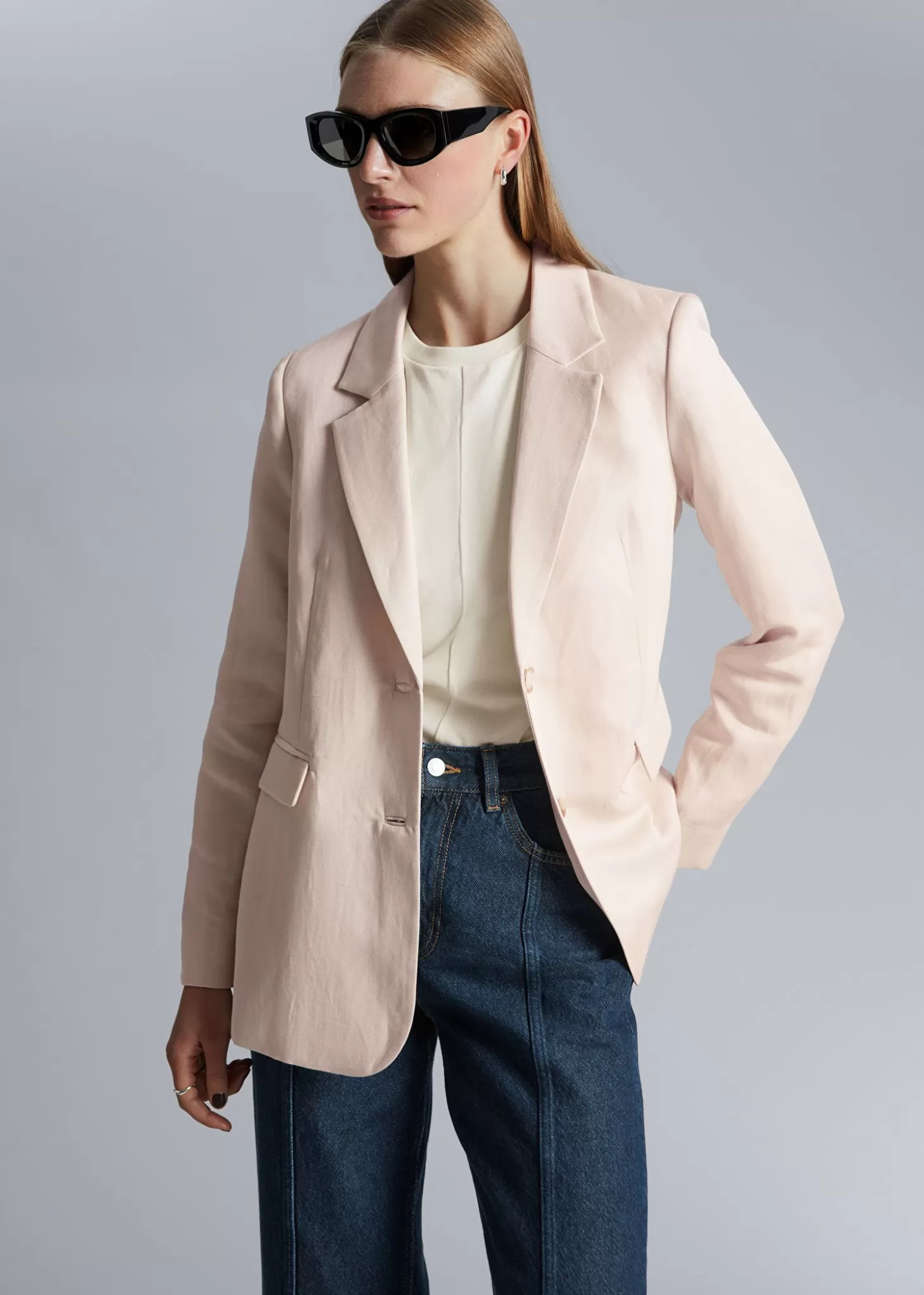 Sett Og Drakter*& Other Stories Avslappet Lin Blazer Lys Beige