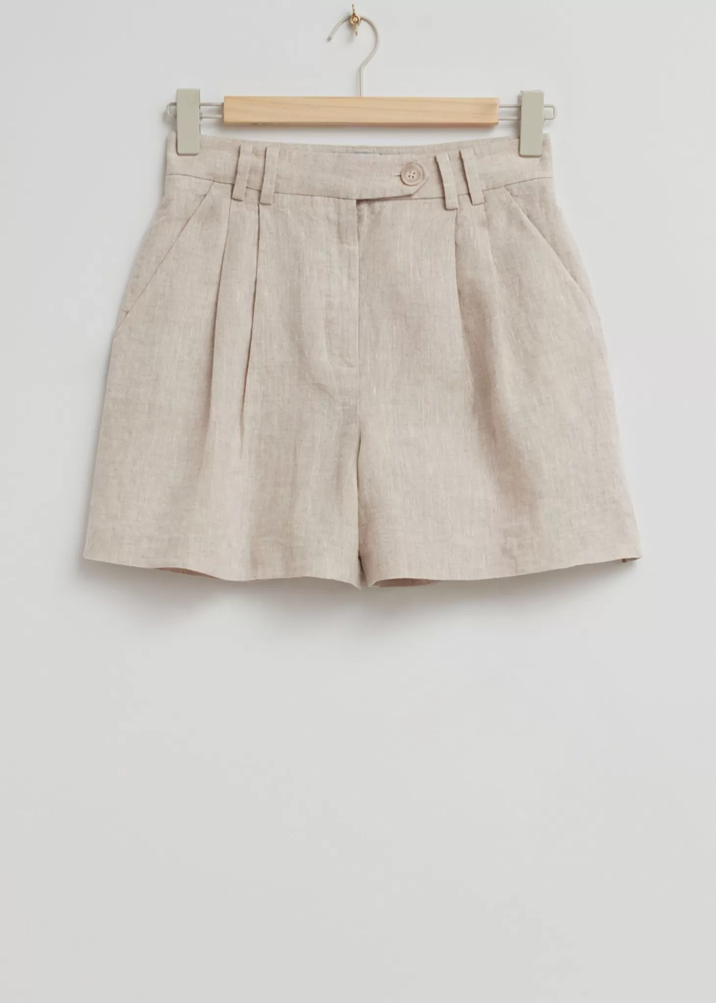 Sett Og Drakter*& Other Stories Avslappet Linshorts Beige