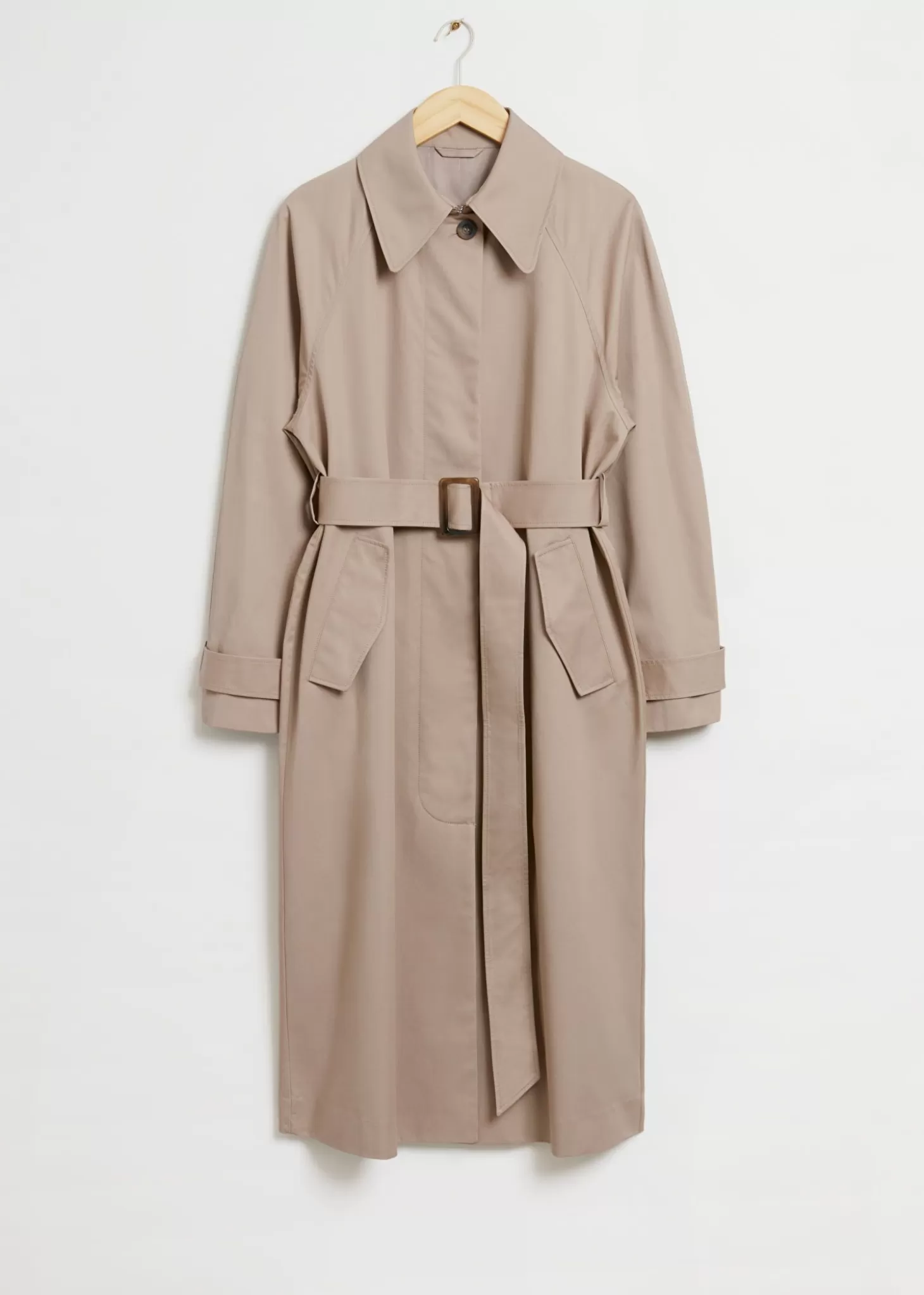 Jakker Og Jakker*& Other Stories Avslappet Mellomlang Trenchcoat Beige