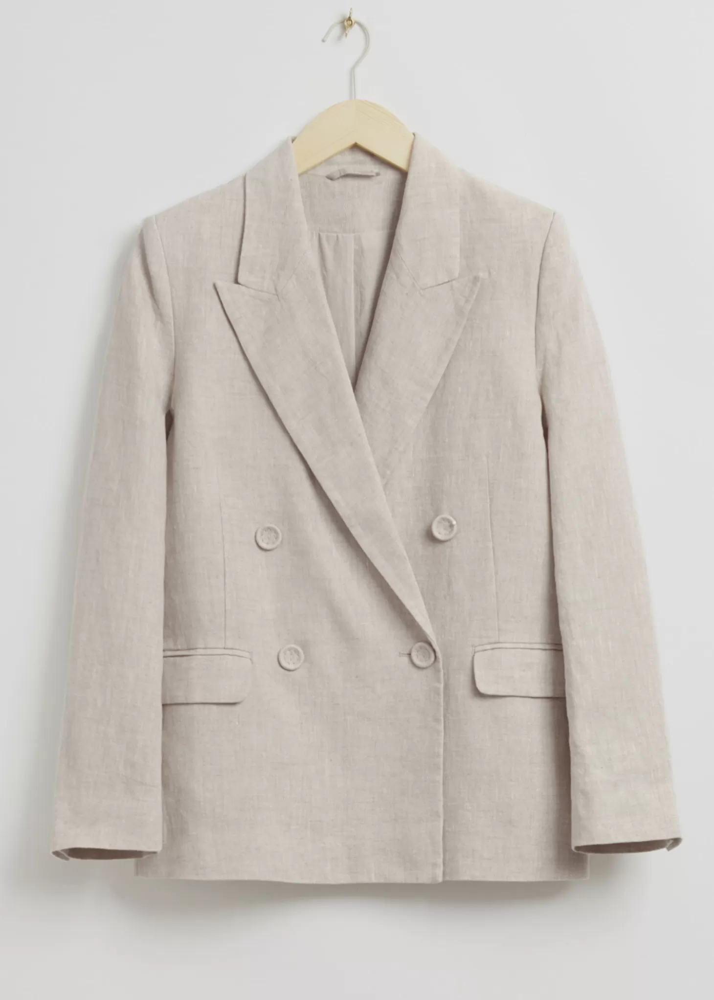 Sett Og Drakter*& Other Stories Avslappet Passform Dobbeltspent Skreddersydd Blazer Lys Beige