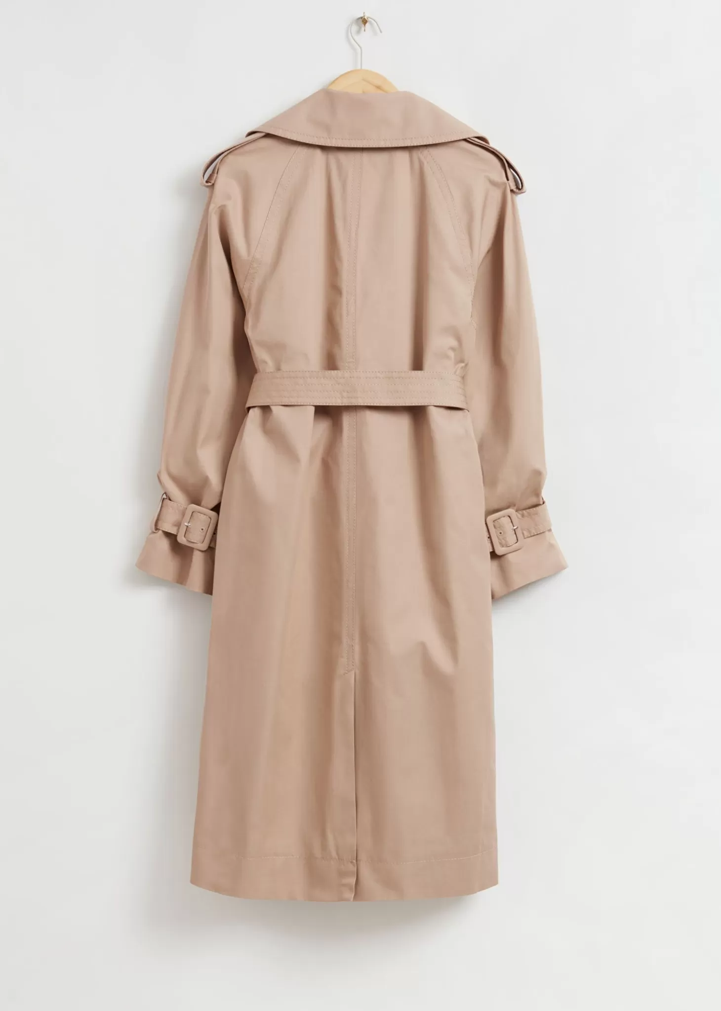 Jakker Og Jakker*& Other Stories Avslappet Trenchcoat Med Lang Passform Stovet Beige