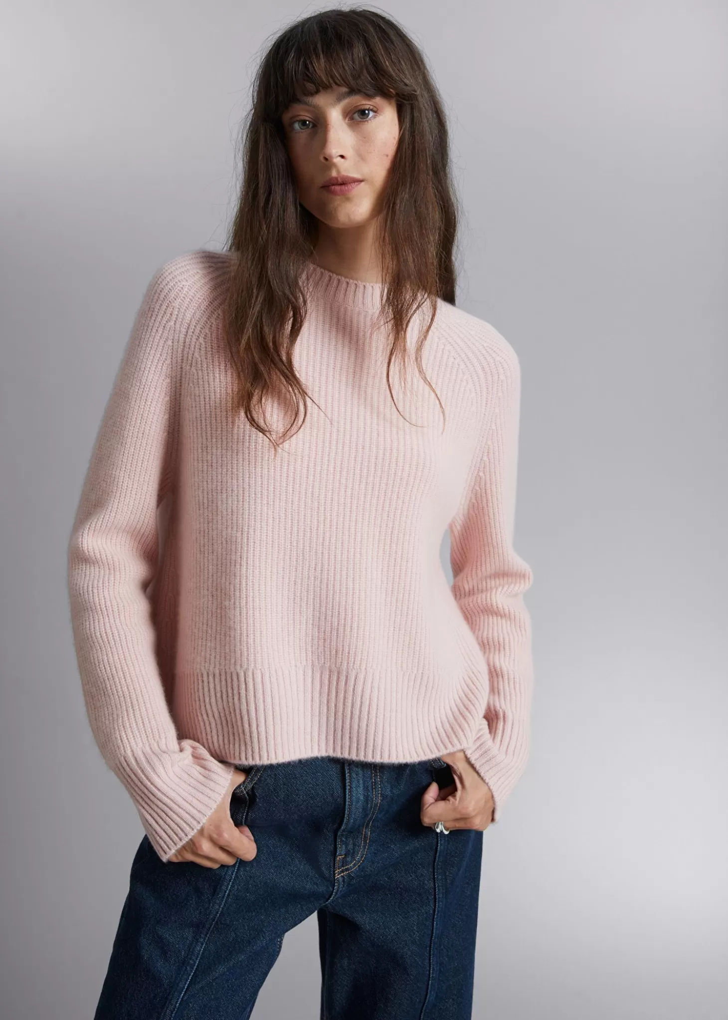 Cashmere*& Other Stories Boxy Cashmere Jumper Fersken