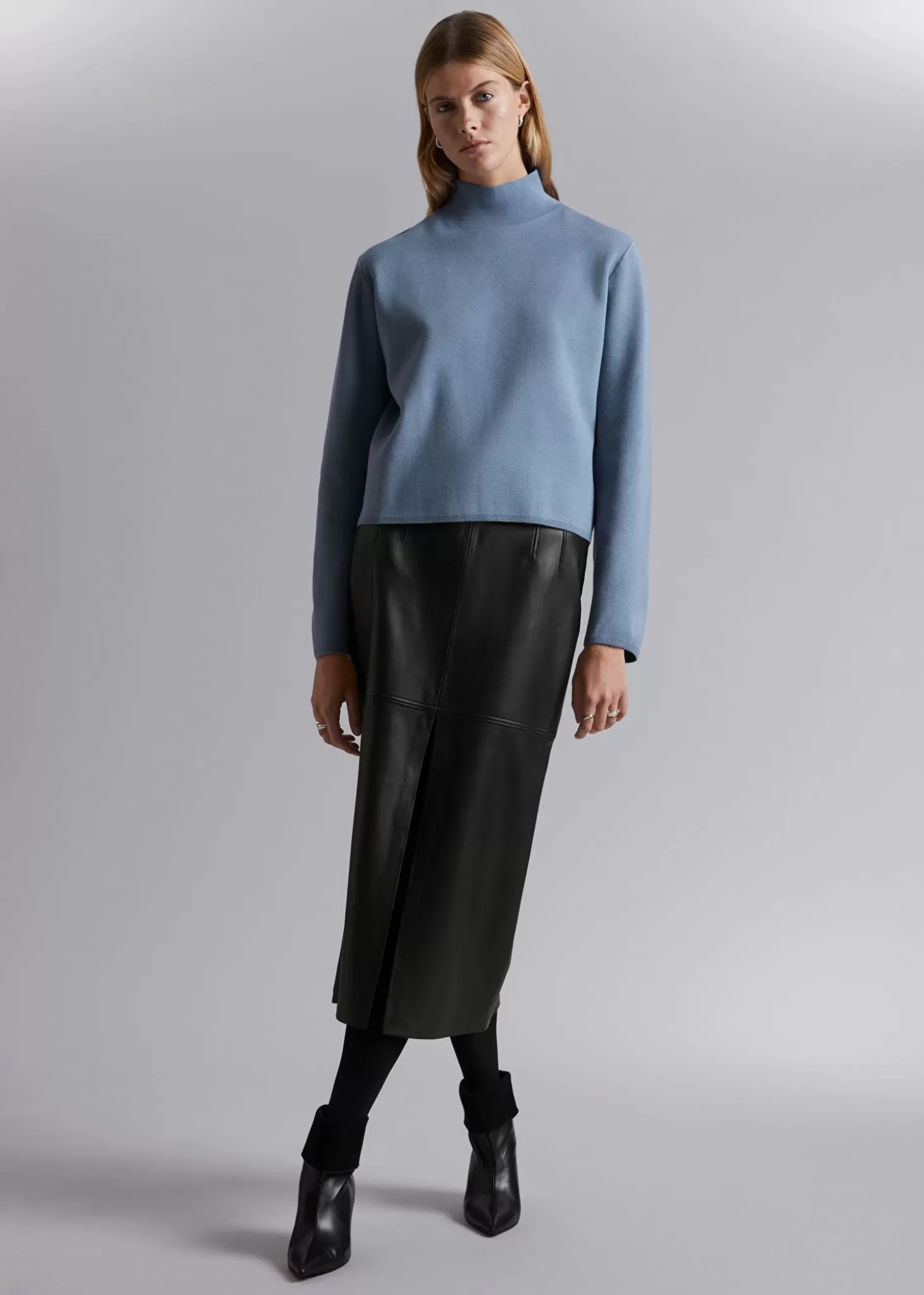 Strikkevarer*& Other Stories Boxy Turtleneck Strikket Genser Bla