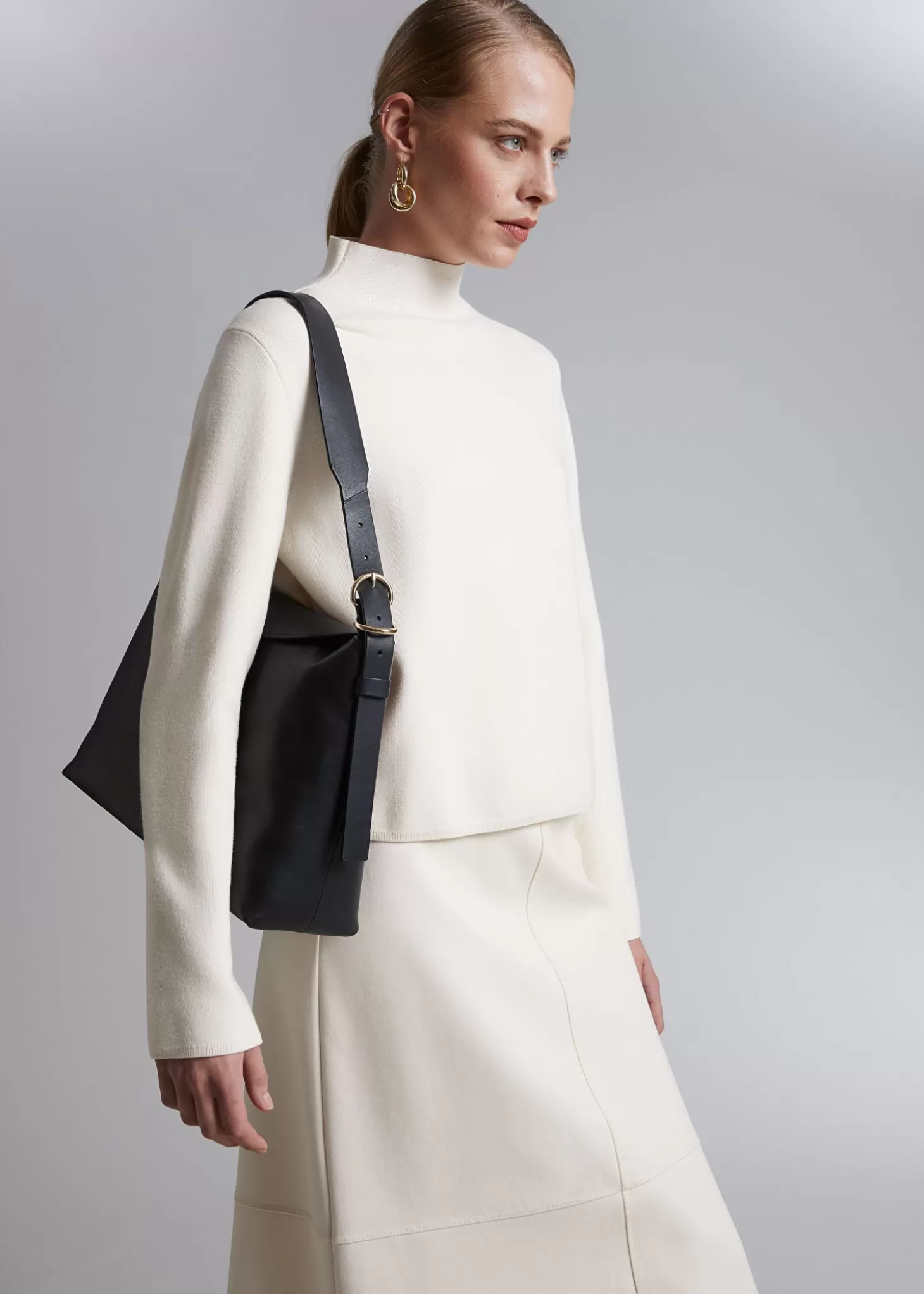 Strikkevarer*& Other Stories Boxy Turtleneck Strikket Genser Hvit