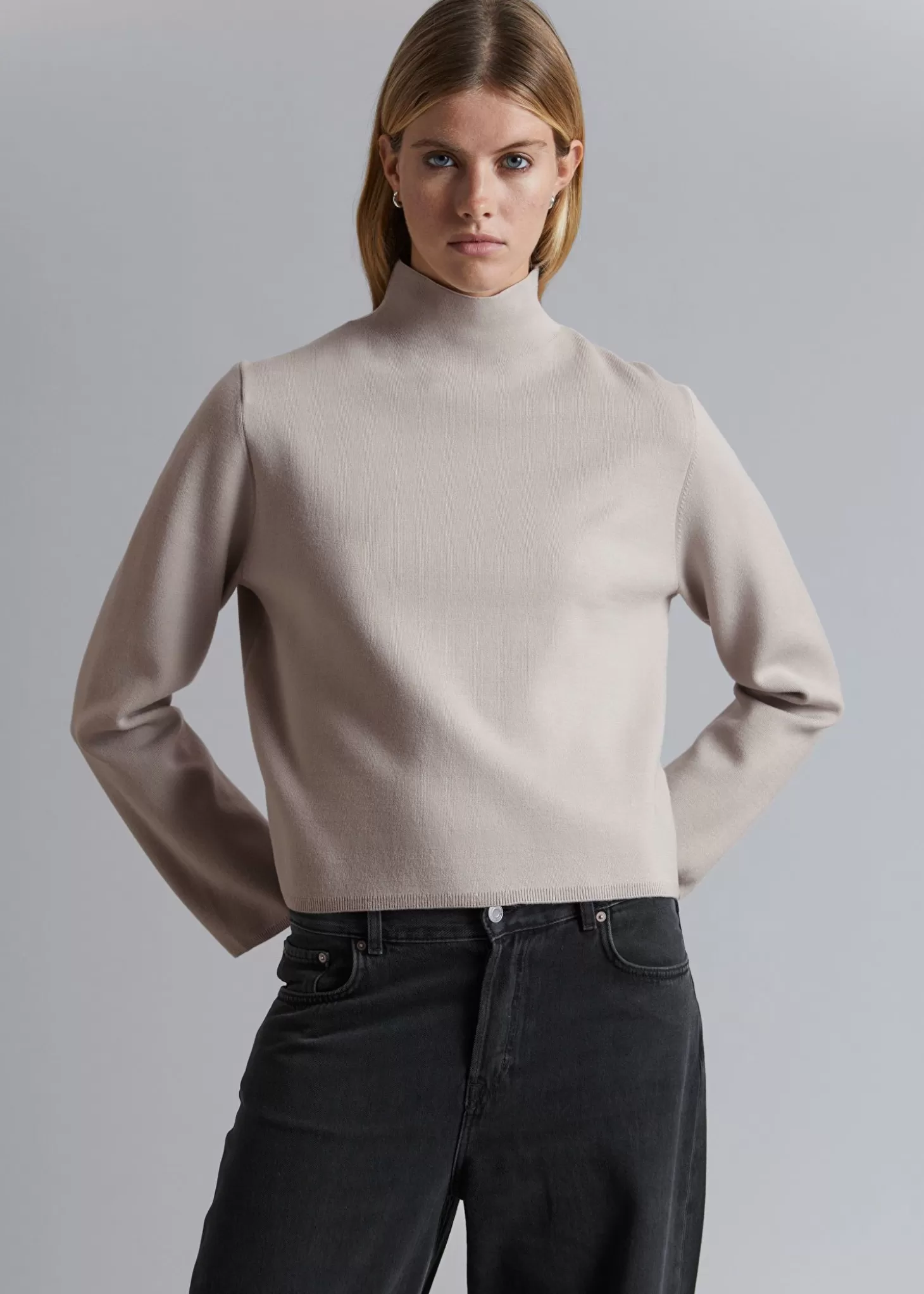 Strikkevarer*& Other Stories Boxy Turtleneck Strikket Genser Muldvarp