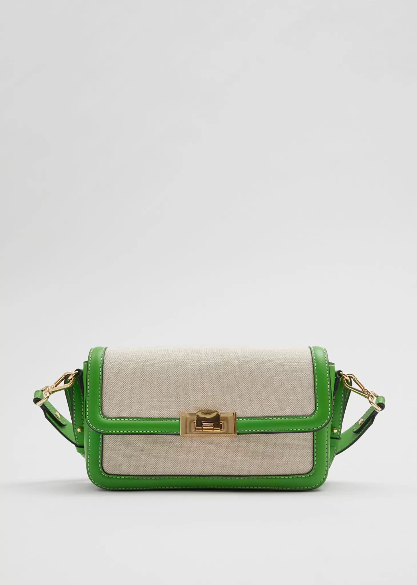 Vesker*& Other Stories Crossbody-Veske I Laer I Lerret Gront Eple