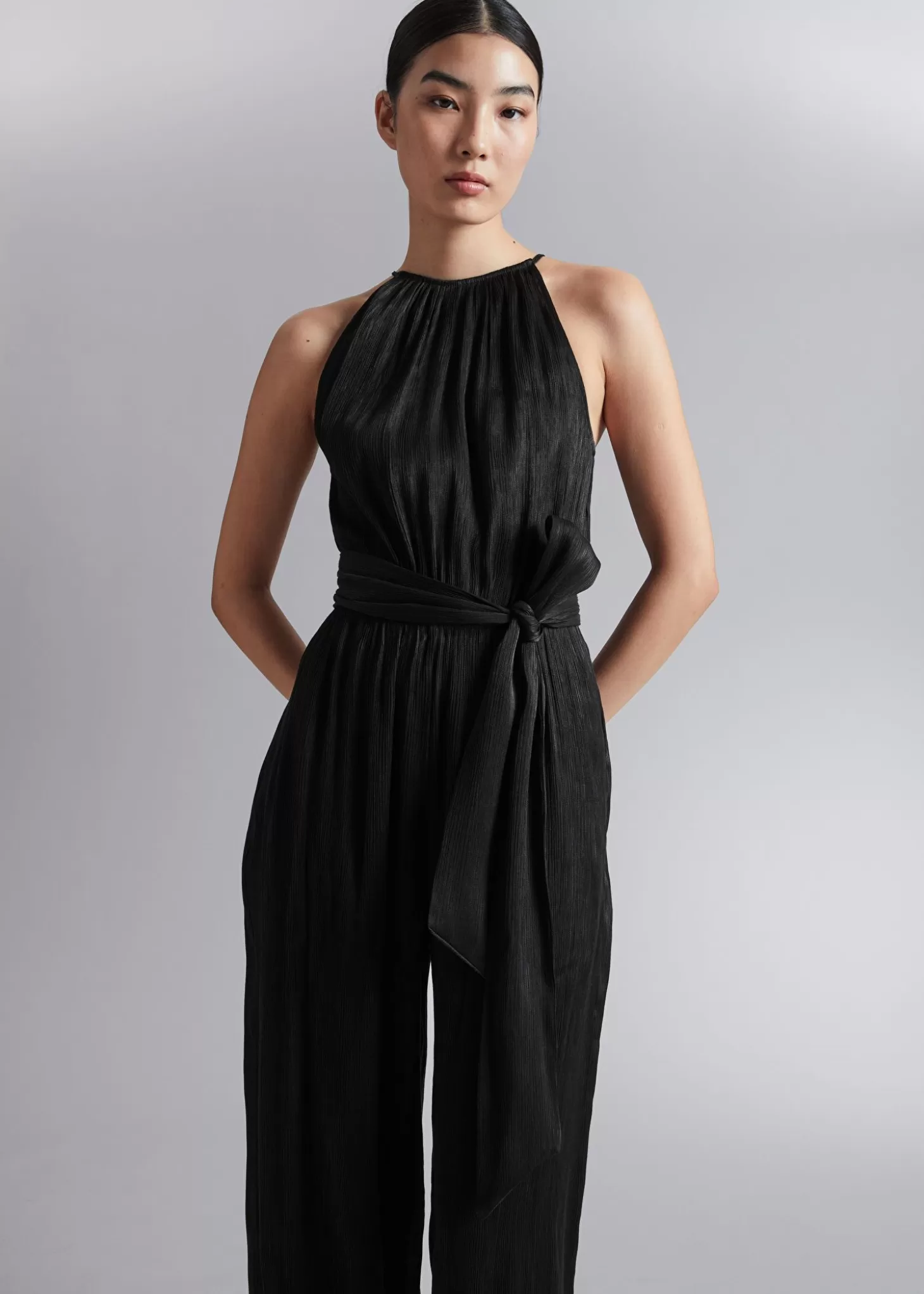 Jumpsuits*& Other Stories Halterneck Jumpsuit Med Belte Svart