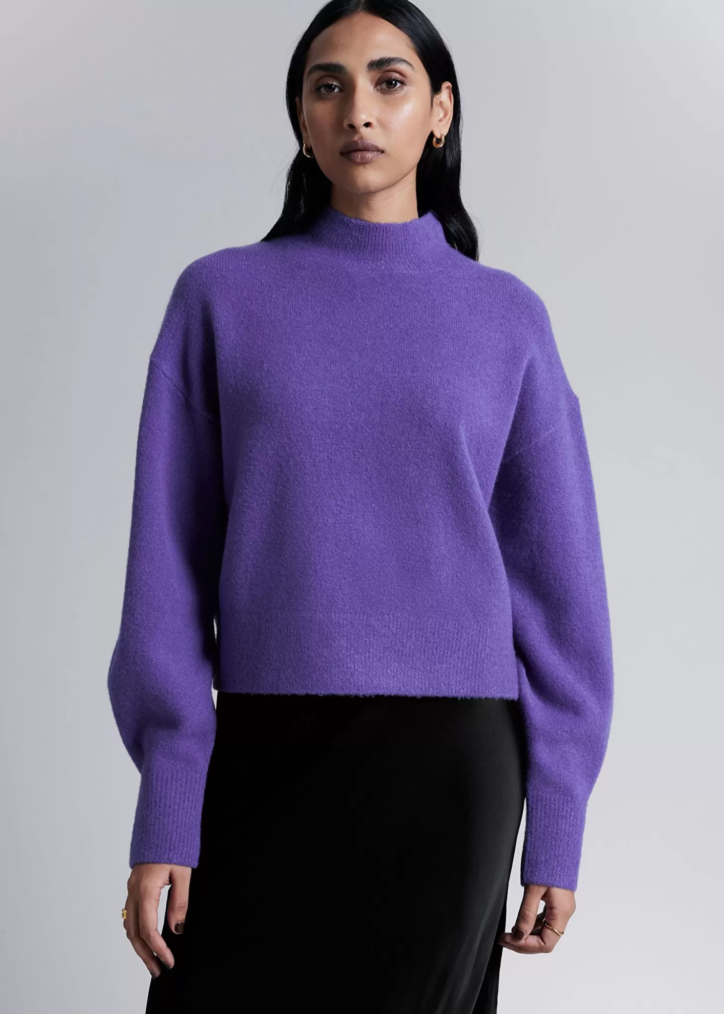 Strikkevarer*& Other Stories Mock-Neck Genser Lilla