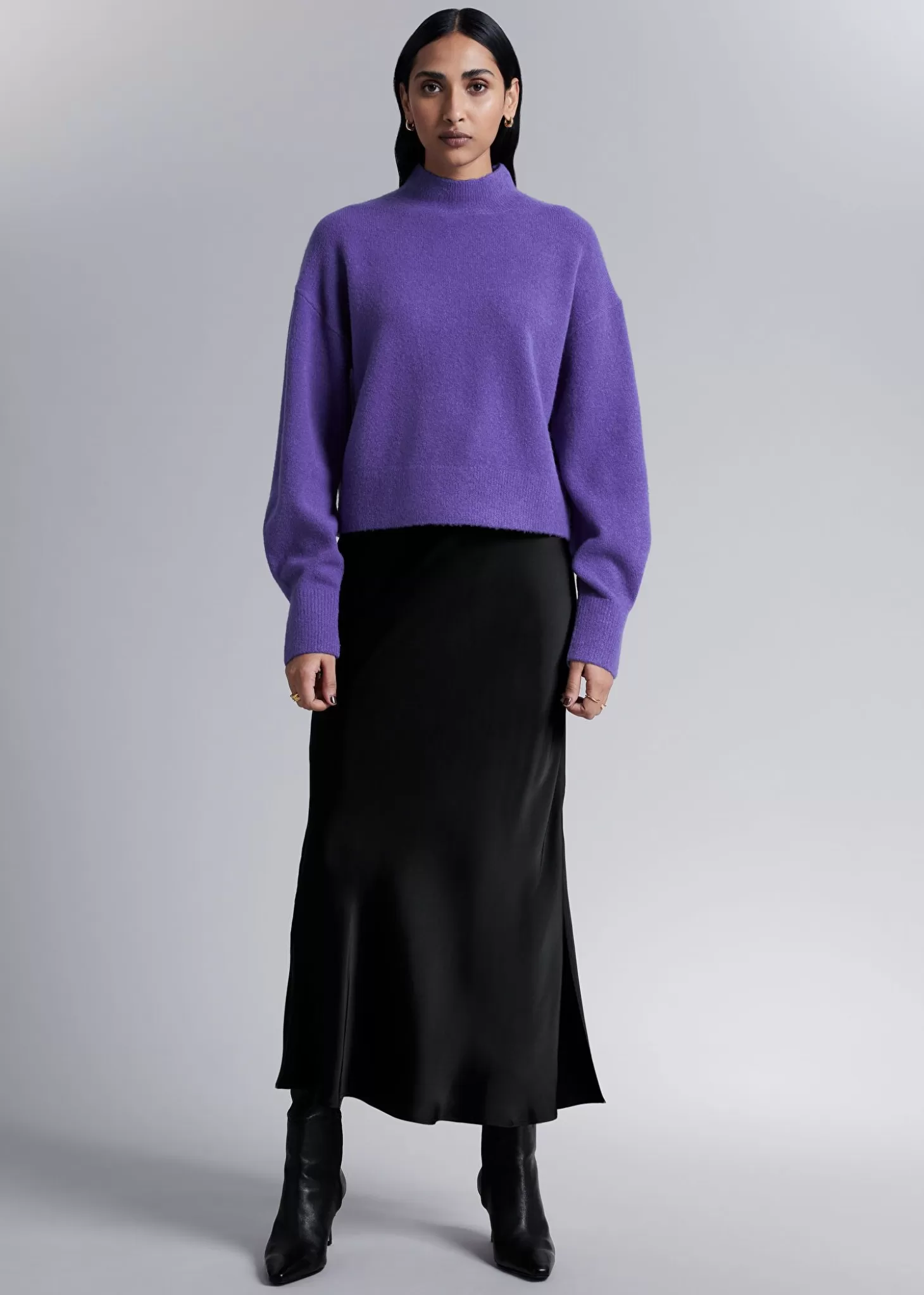 Strikkevarer*& Other Stories Mock-Neck Genser Lilla