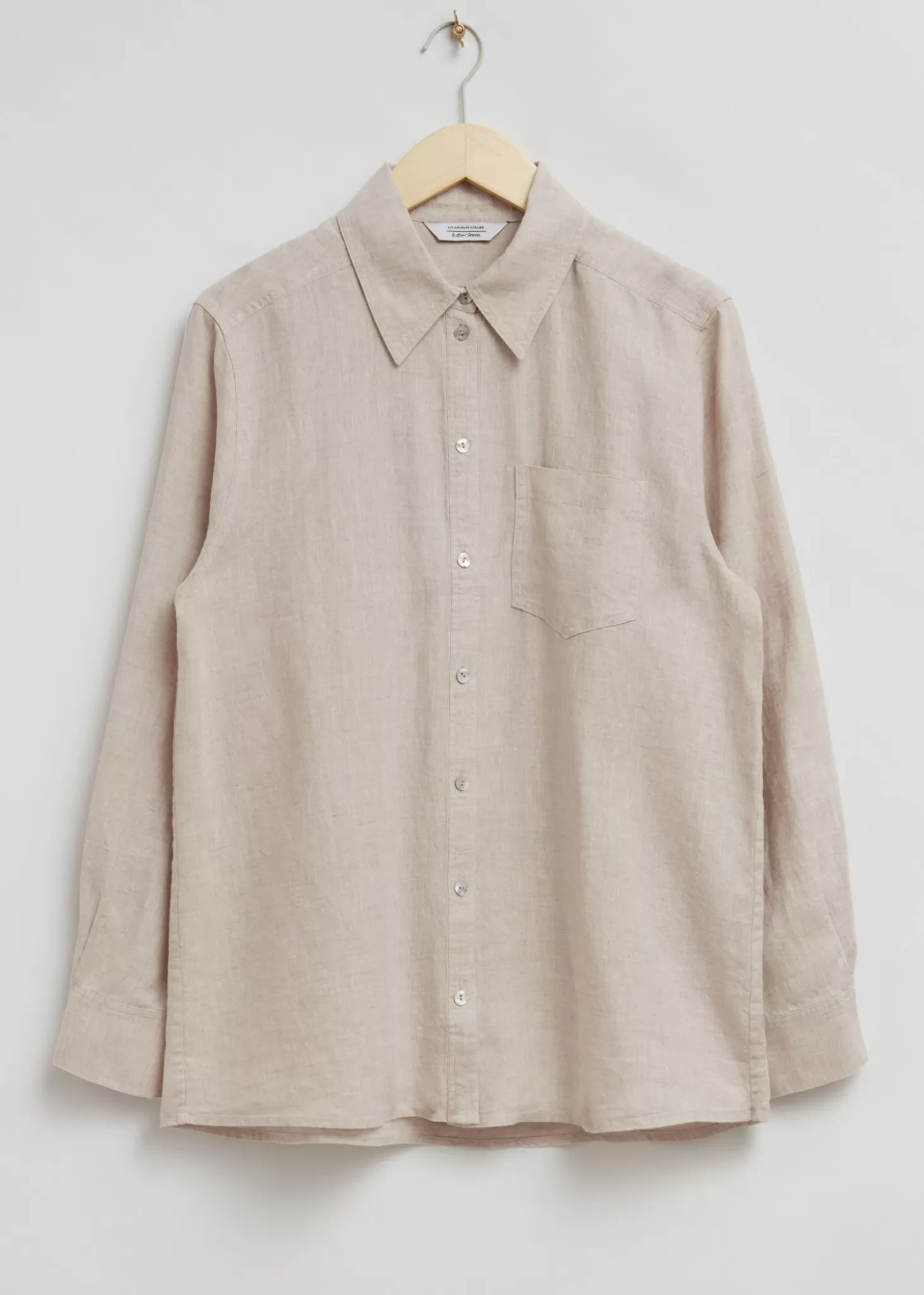 Bluser Og Skjorter*& Other Stories Oversized Patch Pocket Skjørte Lys Beige