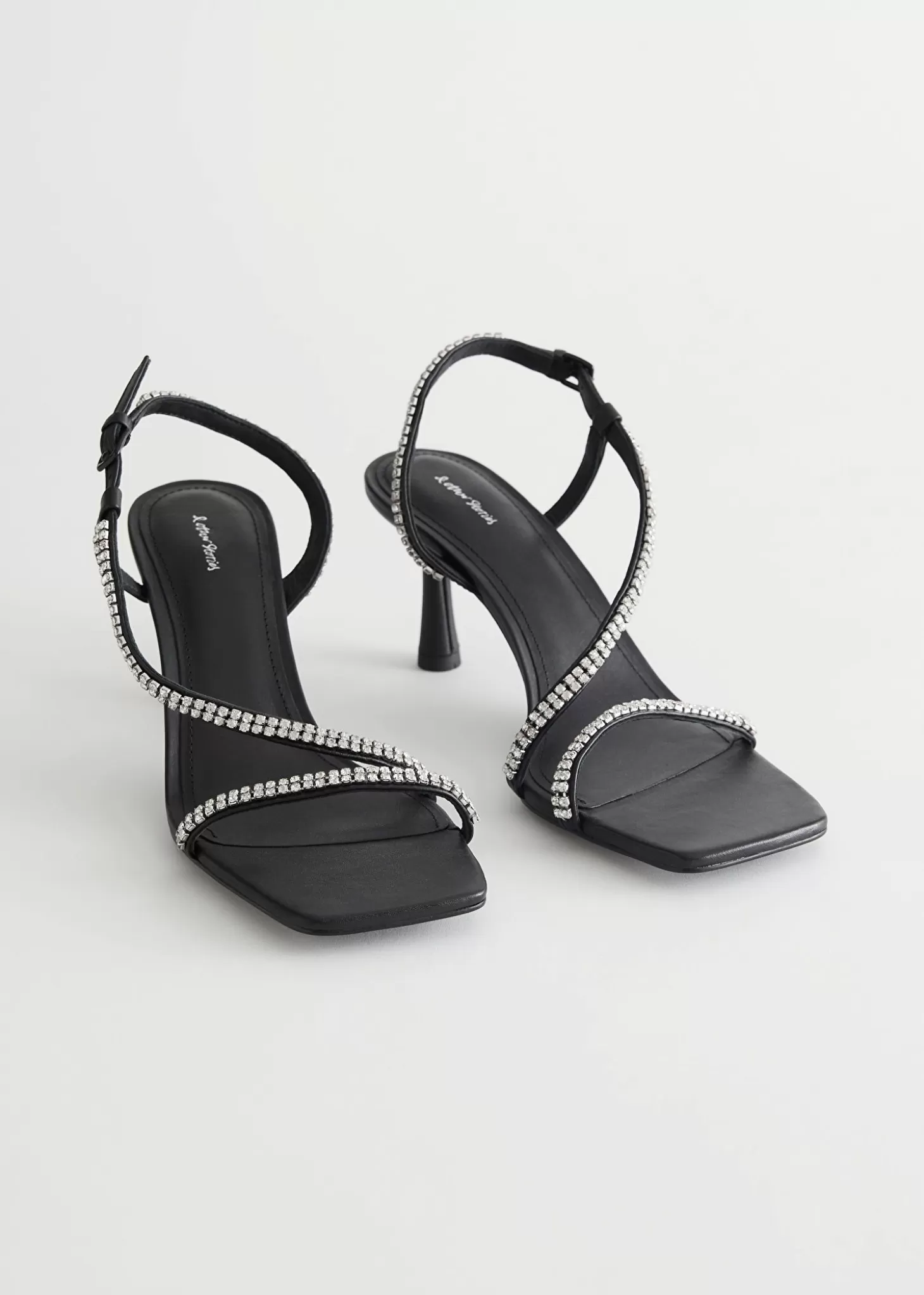 Sandaler Med Hael*& Other Stories Rhinestone-Sandaler Med Reimhael Svart