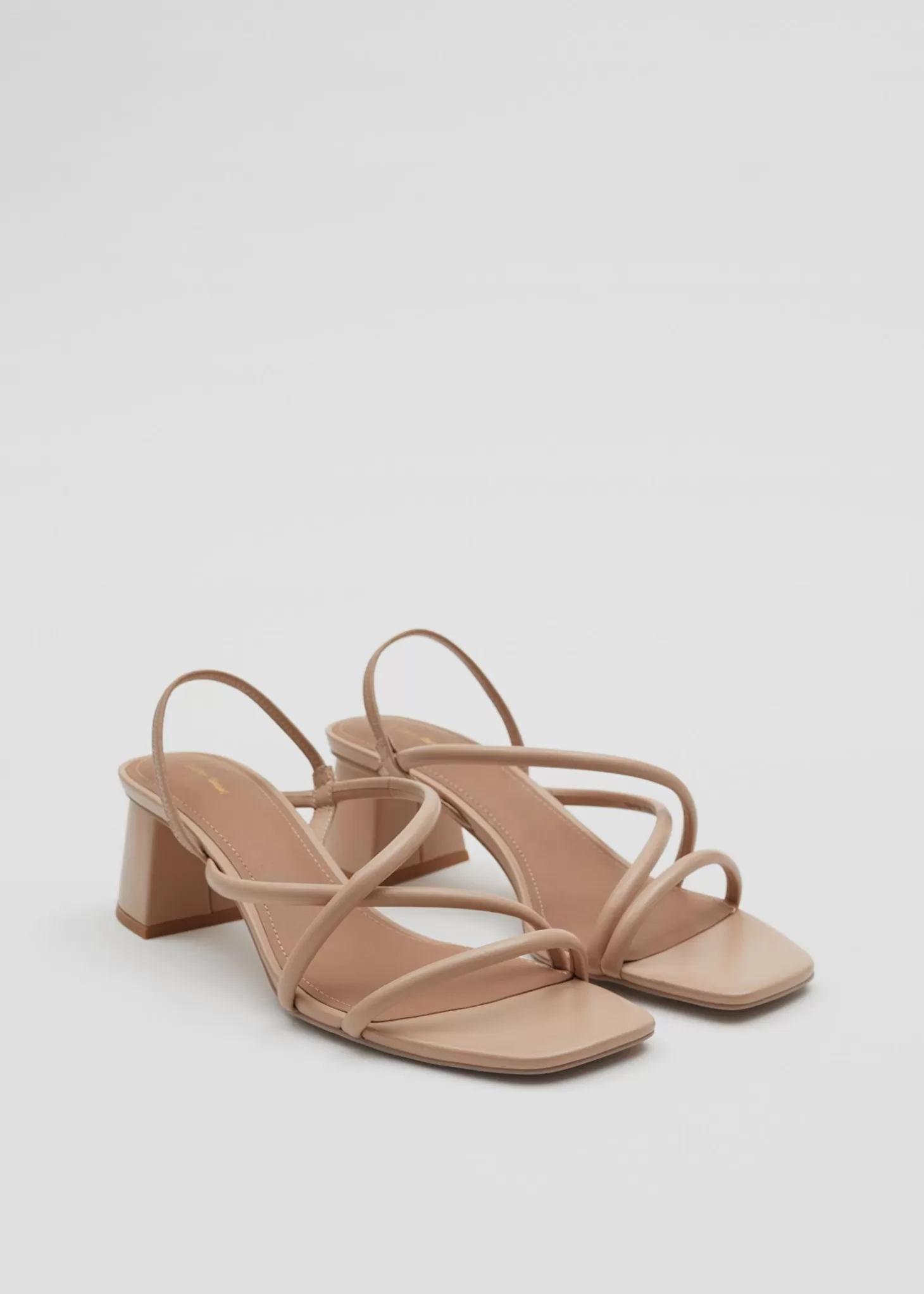 Sandaler Med Hael*& Other Stories Strappy Blokkhaelsandaler Beige