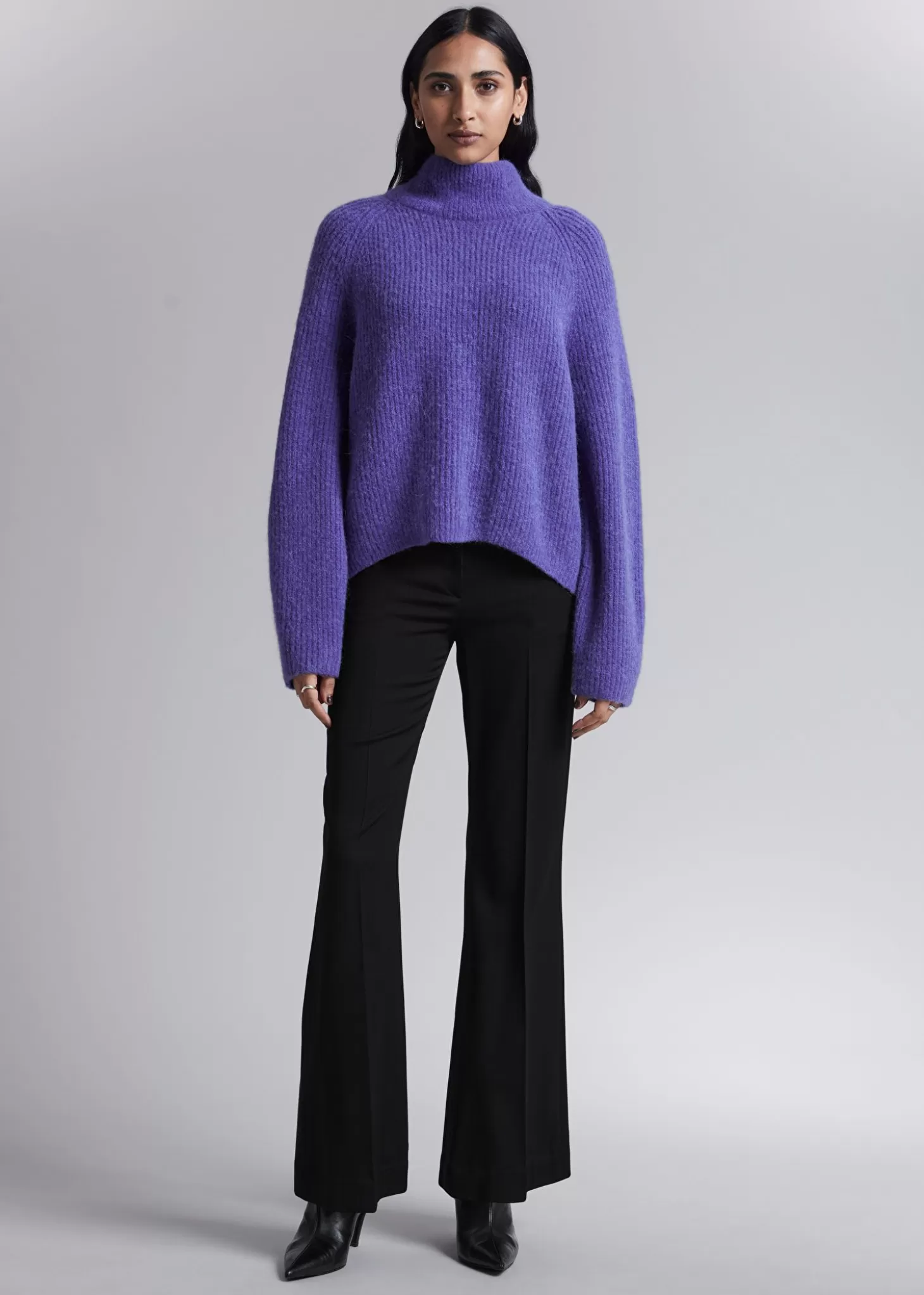 Strikkevarer*& Other Stories Strikket Mock Neck Jumper Lilla