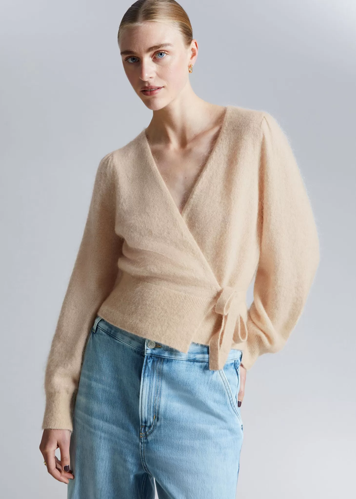 Strikkevarer*& Other Stories Strikket Wrap Cardigan Beige