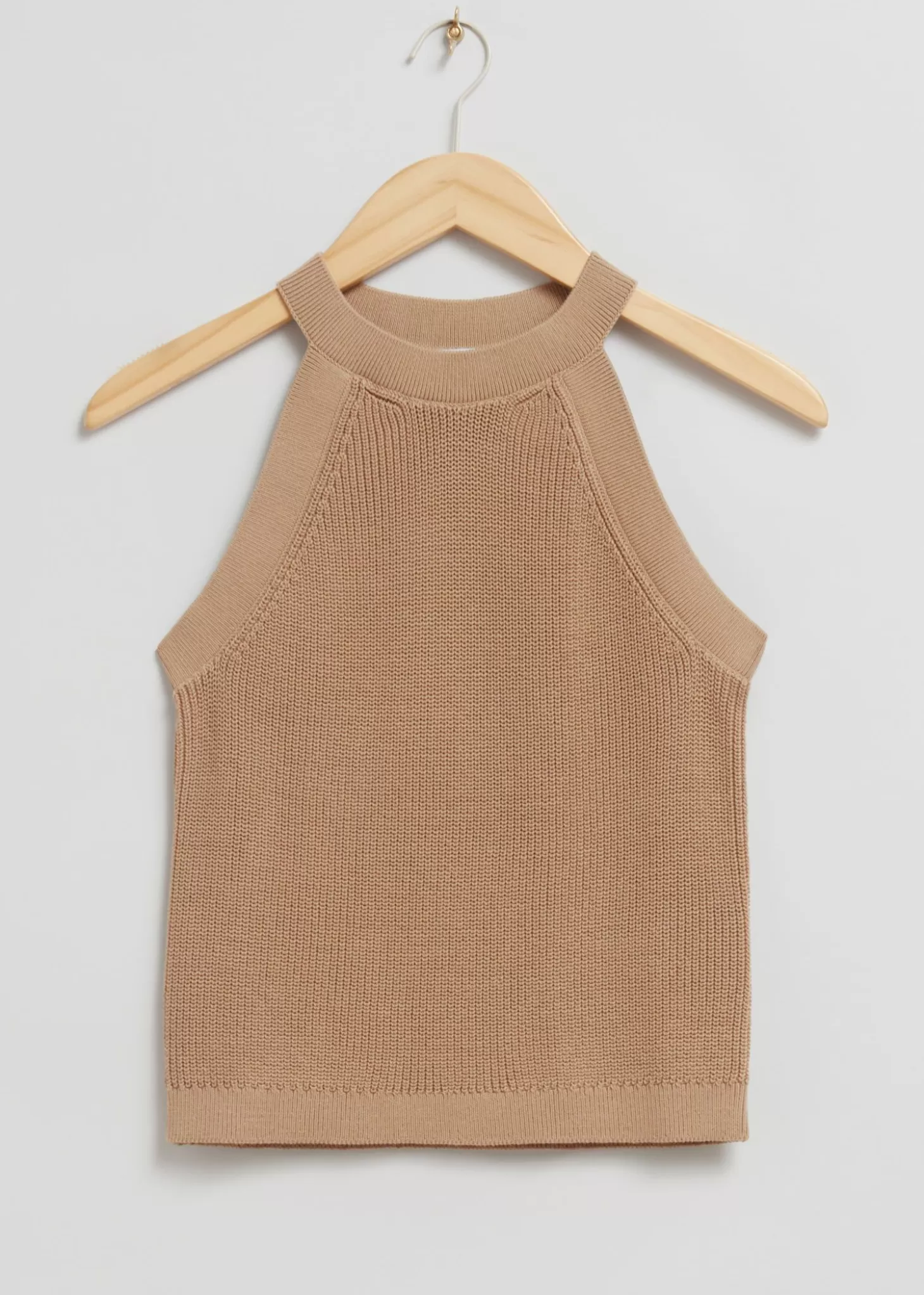 Topper*& Other Stories Tilpasset Grimestrikket Topp Mork Beige